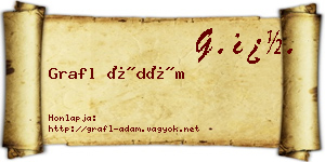 Grafl Ádám névjegykártya